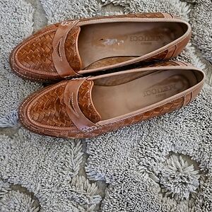 Sesto Meucci Brown Woven Flats